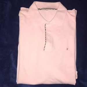 Burberry light pink polo